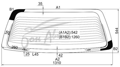 Стекло заднее с обогревом TOYOTA STARLET 1989-1995 (EP82) 
Бренд: FYG