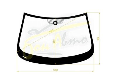 Стекло лобовое SKODA RAPID 2012-2020 (NH3) место под датчик дождя (квадрат) 
Бренд: КМК с синей полосой