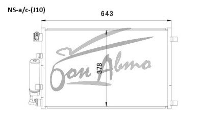 Радиатор кондиционера NISSAN DUALIS 2006-2014 (J10) 
Бренд: TONGSHI AL16