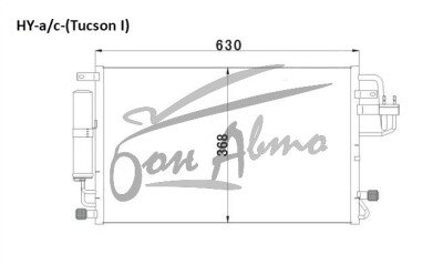 Радиатор кондиционера HYUNDAI TUCSON 2004-2009 (JM) 
Бренд: TONGSHI AL16