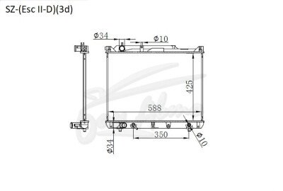 Радиатор SUZUKI VITARA 1997-2005 (TA52)(dies-3d) (RHZ,RHW) 
Бренд: TONGSHI PL26AT