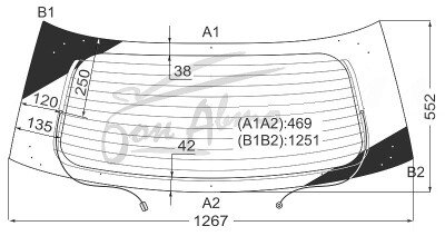 Стекло заднее с обогревом NISSAN WINGROAD 2006- (Y12) 
Бренд: BSG Тонированное
