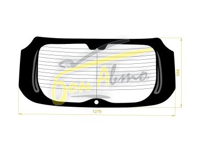 Стекло заднее с обогревом TOYOTA HARRIER 2020- (XU80) место пол 1 камеру, 1 отверстие, 
Бренд: BENSON Тонированное