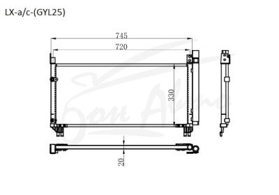 Радиатор кондиционера LEXUS RX 2015- (GYL25)(гибрид) (2GR-FXE) 
Бренд: TONGSHI AL20