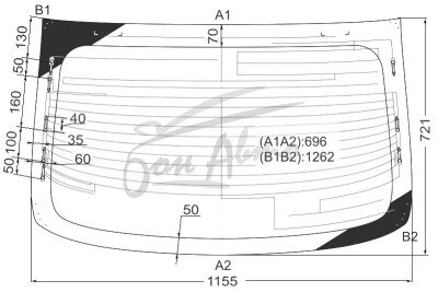 Стекло заднее с обогревом NISSAN SKY 2006-2014 (V36-4d sed) 
Бренд: BSG