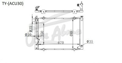 Радиатор TOYOTA HARRIER 2003-2006 (ACU30) (2AZ) 
Бренд: TONGSHI AL16AT