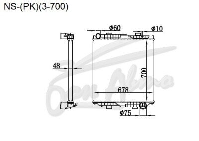 Радиатор NISSAN DIESEL 1998- (CK53,CW53,CD55,CD48)(PK520(3-700) (RG5,RG8,RF8) 
Бренд: TONGSHI PL48MT