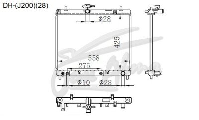 Радиатор TOYOTA TOWN ACE TRUCK 2008- (S402U)(28) (3SZ) 
Бренд: TONGSHI PL26AT