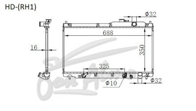 Радиатор HONDA S-MX 1996-2002 (RH1-2) (B20B) 
Бренд: TONGSHI PL16AT