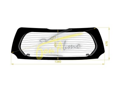 Стекло заднее с обогревом TOYOTA SPADE 2012- (NCP141) молдинг, 
Бренд: BENSON Тонированное