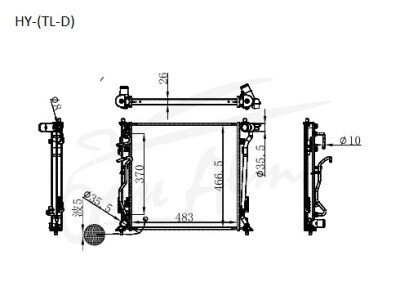 Радиатор HYUNDAI TUCSON 2015-2020 (TL)(dies) (D4FD) 
Бренд: TONGSHI PL26AT