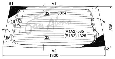 Стекло заднее с обогревом TOYOTA VOXY 2007-2013 (ZRR70) 
Бренд: BSG