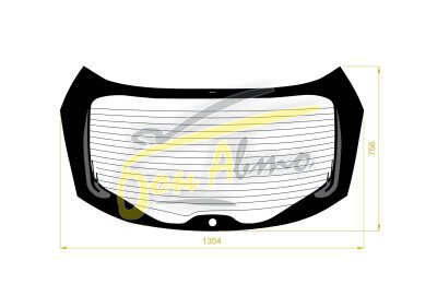 Стекло заднее с обогревом TOYOTA C-HR 2016- (ZYX10-2020) 1 отверстие молдинг, антенна, 
Бренд: BENSON Тонированное