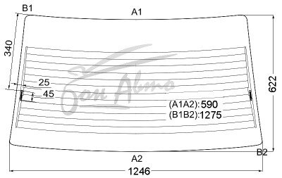 Стекло заднее с обогревом TOYOTA ESTIMA 1990-1999 (TCR10-wide) 
Бренд: BENSON