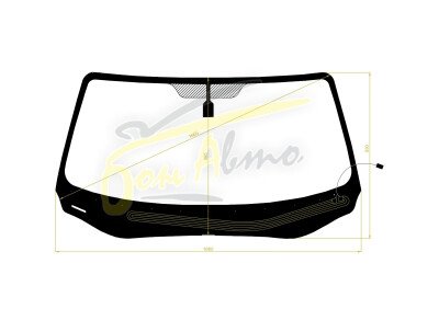 Стекло лобовое HONDA RIDGELINE 2006-2014 (SJP-LHD) обогрев щеток 
Бренд: BENSON с зеленой полосой