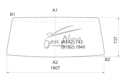 Стекло лобовое MITSUBISHI CANTER 1985-1993 (FE400-wide-1807*737*1840) 
Бренд: ZDG
