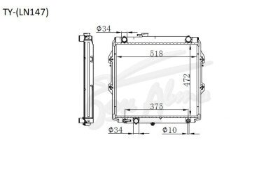 Радиатор TOYOTA HILUX 1997-2004 (LN147) (3L,5L) 
Бренд: TONGSHI PL26AT