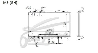 Радиатор MAZDA 6 2007-2012 (GH)(5d h/b) (L5VE) 
Бренд: TONGSHI PL16AT