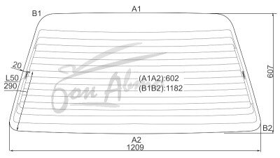 Стекло заднее с обогревом NISSAN SERENA 1991-2000 (#C23) в резинку 
Бренд: BENSON