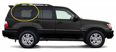Стекло боковое LEXUS LX 1997-2007 FJ100 1 отверстие SW/RH/X 
Бренд: BENSON Тонированное