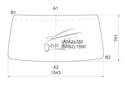 Стекло лобовое MITSUBISHI CANTER 1993-2002 (FE510-hi-cab-1543*761*1590) 
Бренд: BSG