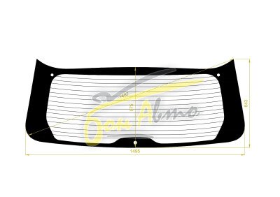 Стекло заднее с обогревом BMW X5 2006-2013 (E70) 3 отверстия 
Бренд: BENSON Тонированное