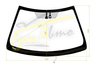 Стекло лобовое TOYOTA CAMRY 2011-2017 (ACV50-LHD) обогрев щеток, место под датчик дождя, молдинг, атермальное, 
Бренд: BENSON с синей полосой