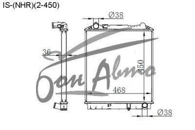 Радиатор NISSAN ATLAS-ELF 1993-2006 (NKR,NPS,NPR,NHR)(2-450) (4HG,4HF,4HL,4JG) 
Бренд: TONGSHI PL36MT