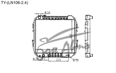 Радиатор TOYOTA HILUX 1988-1997 (LN100) (2L) 
Бренд: TONGSHI CB26AT