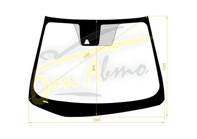 Стекло лобовое NISSAN NOTE 2012-2020 (E12-RHD-2016) место под 1 камеру фурнитура, 
Бренд: FYG с синей полосой