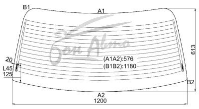 Стекло заднее с обогревом TOYOTA TERCEL 1990-1994 (EL40-4d sed) 
Бренд: FYG