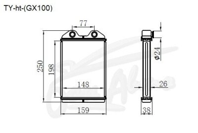 Радиатор отопителя TOYOTA VEROSSA 2001-2004 (GX110) 
Бренд: TONGSHI AL26
