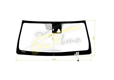 Стекло лобовое TOYOTA 4RUNNER 2009-2024 (N280-LHD-2020) обогрев щеток, место под 1 камеру, 
Бренд: КМК