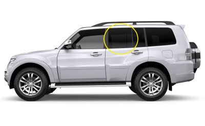 Стекло боковое MITSUBISHI PAJERO 2006- (V90-5d) RD/LH 
Бренд: BSG