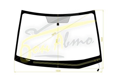 Стекло лобовое SUBARU TRIBECA 2005-2014 (WXF-LHD) обогрев щеток 
Бренд: BSG с серой полосой