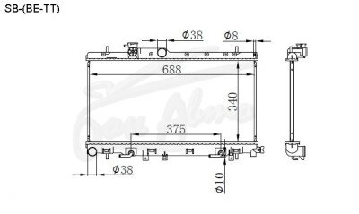 Радиатор SUBARU IMPREZA 2000-2007 (GG,GD)(tw-turbo) (EJ20) 
Бренд: TONGSHI AL32AT