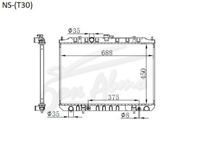 Радиатор NISSAN X-TRAIL 2000-2007 (T30) (QR20) 
Бренд: TONGSHI PL16AT
