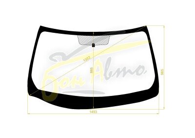 Стекло лобовое NISSAN FUGA 2004-2009 (Y50-RHD) 
Бренд: ZDG с синей полосой