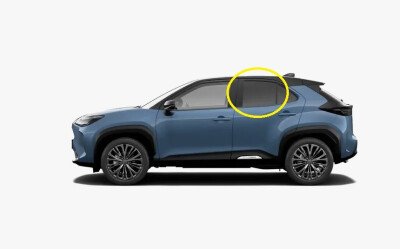 Стекло боковое TOYOTA YARIS CROSS 2020- MXPB10 RD/LH фурнитура, 
Бренд: BENSON Тонированное