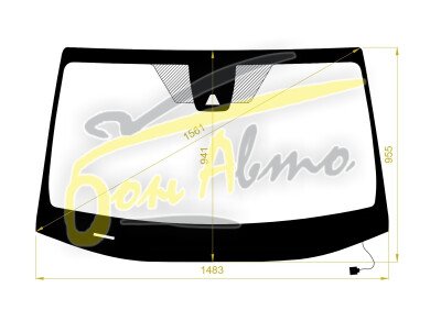 Стекло лобовое TOYOTA VENZA 2020- (XU80-LHD) обогрев щеток, место под 1 камеру, молдинг, 
Бренд: BENSON с синей полосой