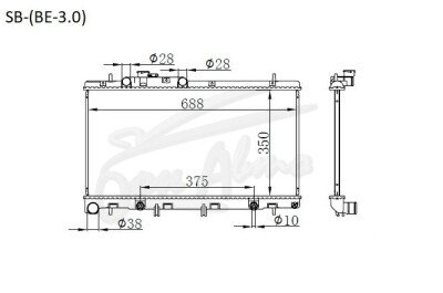 Радиатор SUBARU OUTBACK 1998-2003 (BH) (EZ30) 
Бренд: TONGSHI PL16AT