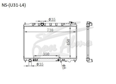 Радиатор NISSAN PRESAGE 2003-2009 (U31) (QR25) 
Бренд: TONGSHI PL16AT