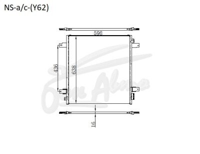 Радиатор кондиционера NISSAN PATROL 2010-2024 (Y62) 
Бренд: TONGSHI AL16