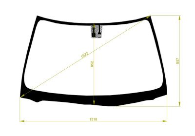 Стекло лобовое LEXUS ES 2001-2006 (MCV30-LHD) место под датчик дождя 
Бренд: BENSON с зеленой полосой