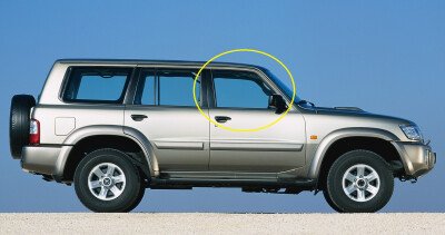 Стекло боковое NISSAN PATROL 1997-2007 (Y61) 5d FD/RH 
Бренд: BSG