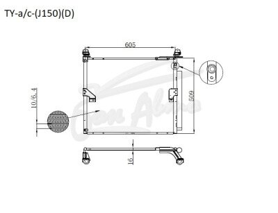 Радиатор кондиционера TOYOTA 4RUNNER 2009-2024 (TRN280)(dies-2.8) 
Бренд: TONGSHI AL16