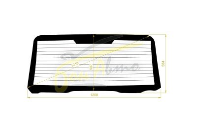 Стекло заднее с обогревом TOYOTA 4RUNNER 2009-2024 (GRN280) 
Бренд: BENSON Тонированное