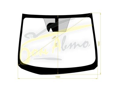 Стекло лобовое NISSAN NOTE 2012-2020 (E12-RHD) место под 1 камеру 
Бренд: КМК с синей полосой