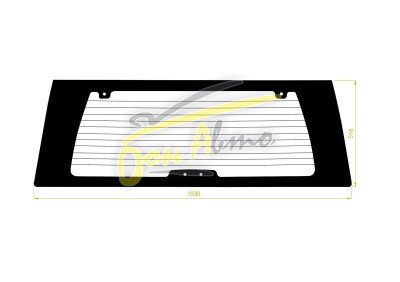 Стекло заднее с обогревом INFINITI QX56 2004-2010 (JA) 4 отверстия 
Бренд: BENSON Тонированное