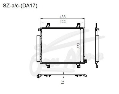 Радиатор кондиционера NISSAN CLIPPER 2015- (DR17V) 
Бренд: TONGSHI AL12